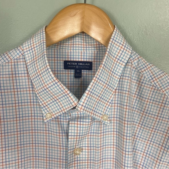 Peter Millar Crown Crafted Plaid Button Down‎ Shirt XL - Picture 2 of 6